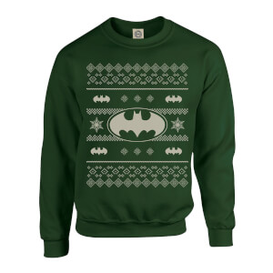 DC Comics Originals Batman Knit Green Christmas Sweatshirt