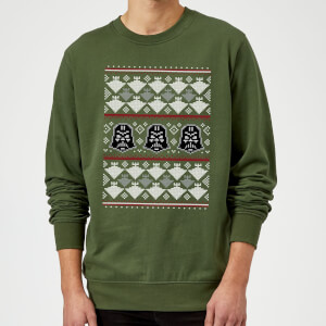 Star Wars Christmas Darth Vader Imperial Starship Knit Green Christmas Sweatshirt