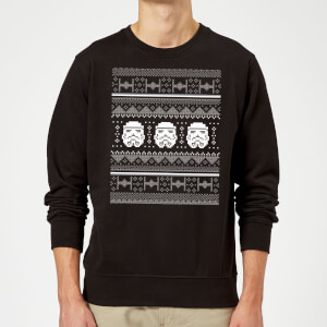 Star Wars Christmas Stormtrooper Knit Black Christmas Sweatshirt