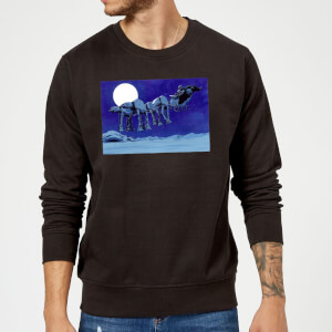 Star Wars Darth Vader AT-AT Christmas Sleigh Black Christmas Sweatshirt