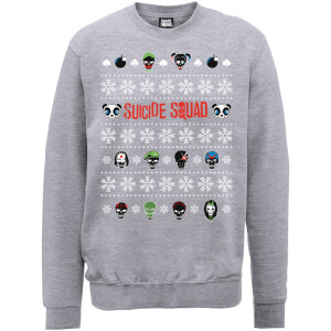 DC Comics Suicide Squad Weihnachtspullover - Grau