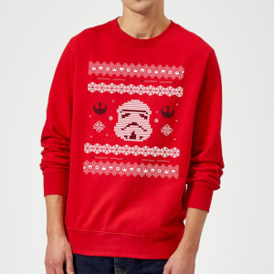 Star Wars Christmas Stormtrooper Knit Red Christmas Sweatshirt