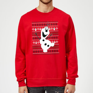 Disney Frozen Christmas Olaf Dancing Red Christmas Sweatshirt