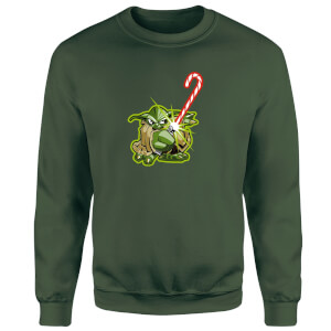 Star Wars Candy Cane Yoda Green Christmas Sweatshirt