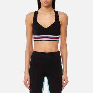 NO KA'OI Women's Ola Sports Bra with Multicoloured Band - Black