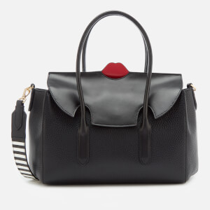 Lulu Guinness Women's Flo Pop Up Lip Cross Body Bag - Black