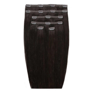 Beauty Works 18" Double Hair Set Clip-In Extensions - Ebony 1B