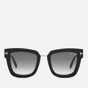 Tom Ford Women's Lara Square Frame Sunglasses - Black/Gradient Smoke