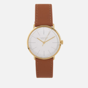 Junghans Men's Max Bill Hand Winding Watch - White/Tan
