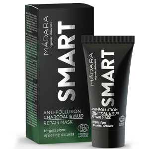 MÁDARA SMART Anti-Pollution Charcoal and Mud Repair Mask regenerująca maska do twarzy z węglem 60 ml
