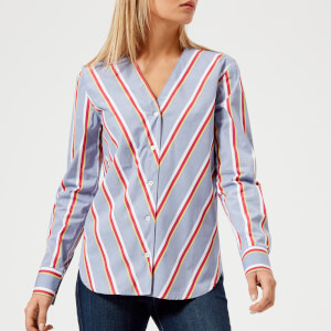Maison Kitsuné Women's Striped Dania Collar Shirt - Multi