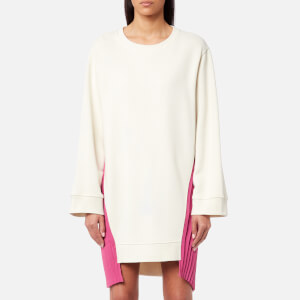 MM6 Maison Margiela Women's Basic Pleated Sweatshirt Dress - Rubber/Fuxia