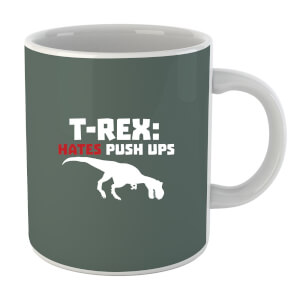 T-Rex Hates Pushups (white) Mug
