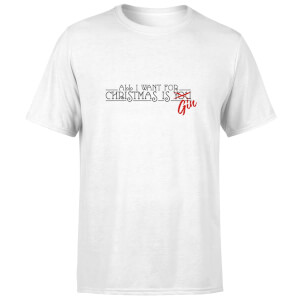 All I Want For Christmas Is Gin T-Shirt - White