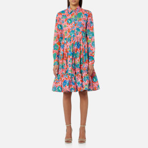 MSGM Women's Floral Shirt Dress - Multi