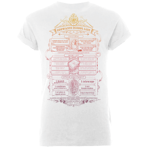 T-Shirt Homme Liste de Fournitures Poudlard - Harry Potter - Blanc