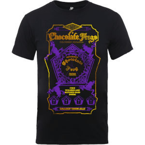 Harry Potter Honeydukes Chocolate Frogs Heren T-shirt - Zwart/Paars/Goud