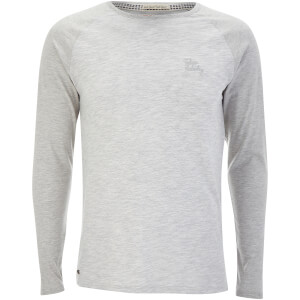 Tokyo Laundry Men's Harwood Long Sleeve Raglan Top - Light Grey Marl
