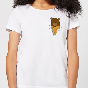 Christmas Bear Pocket Women's T-Shirt - White