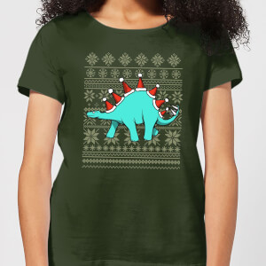 Stegosantahats Women's T-Shirt - Forest Green