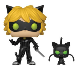 Figura Funko Pop! Cat Noir y Plagg - Miraculous: Las aventuras de Ladybug