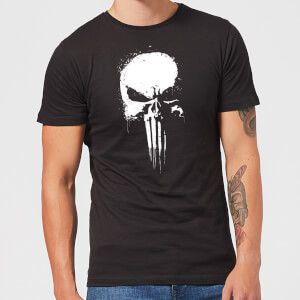 Marvel The Punisher Paintspray Men's Black T-Shirt