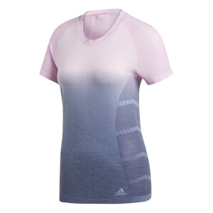 adidas Women's Ultra Wool Running T-Shirt - Pink/Indigo