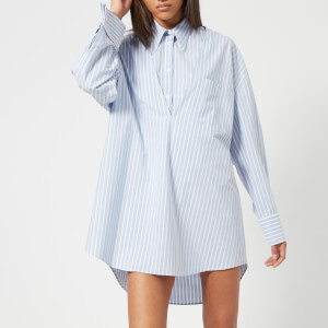 MM6 Maison Margiela Women's Cotton Stripe Shirt - Blue/White Stripes