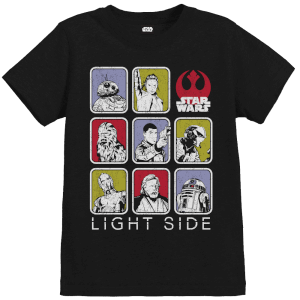 Star Wars Die letzten Jedi (The Last Jedi) Light Side Kid's Schwarz T-Shirt
