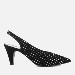 Rebecca Minkoff Women's Simona Studs Suede Sling Back Court Shoes - Black