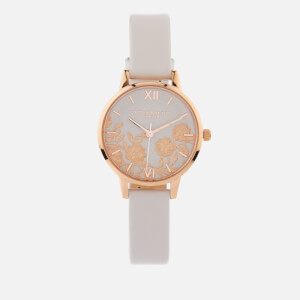 Olivia Burton Women's Lace Detail Watch - Blush/Rose Gold