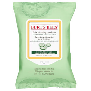 Burt's Bees Facial Cleansing Towelettes - Cucumber and Sage (30 Count)