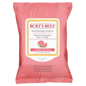 Влажные салфетки для снятия макияжа Burt's Bees Facial Cleansing Towelettes — Pink Grapefruit (30 шт.)