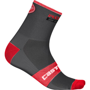 Castelli Rosso Corsa 13 Socks - Anthracite/Red