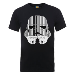 T-Shirt Homme Code Barre Stormtrooper - Star Wars - Noir