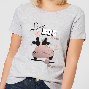 T-Shirt Femme Love Bug Mickey & Minnie Mouse (Disney) - Gris