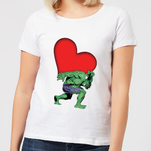 T-Shirt Femme Avengers Hulk Cœur (Marvel) - Blanc