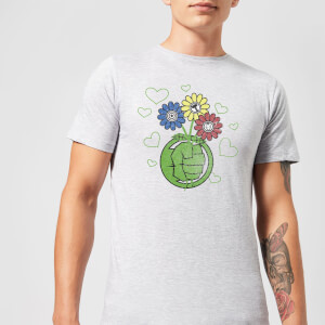Marvel Avengers Hulk Flower Fist T-Shirt - Grey