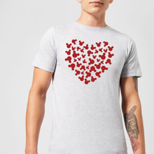 Disney Mickey Mouse Heart Silhouette T-Shirt - Grey