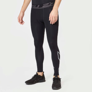 2XU Men's Accelerate Compression Tights - Black/Silver