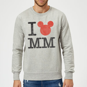 Disney Mickey Mouse I Heart MM Sweatshirt - Grey