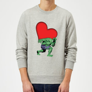 Marvel Comics Hulk Heart Pullover - Grau