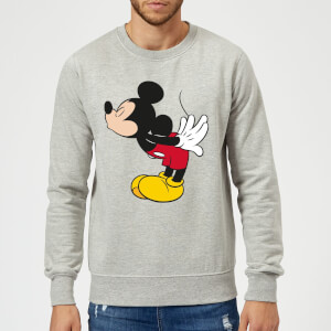 Disney Mickey Mouse Mickey Split Kiss Sweatshirt - Grey