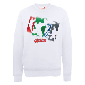 Marvel Avengers Assemble Team Punch Out Sweatshirt - White