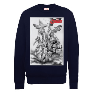 Sweat Homme Marvel Avengers Assemble - Team Croquis - Noir
