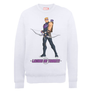 Marvel Avengers Assemble Hawkeye Locked On Sweatshirt - White
