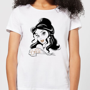 Disney Die Schöne und das Biest Prinzessin Belle Sparkle Damen T-Shirt - Weiß