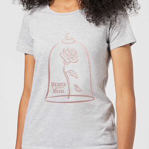 T-Shirt Femme Rose Doré - La Belle et la Bête (Disney) - Gris