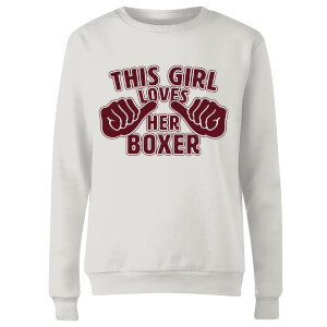 This Girl Loves Her Boxer Women's Sweatshirt - White