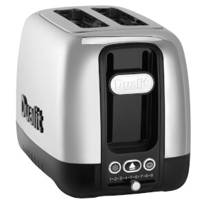Dualit 26600 Domus 2 Slot Toaster - Polished Steel/Black